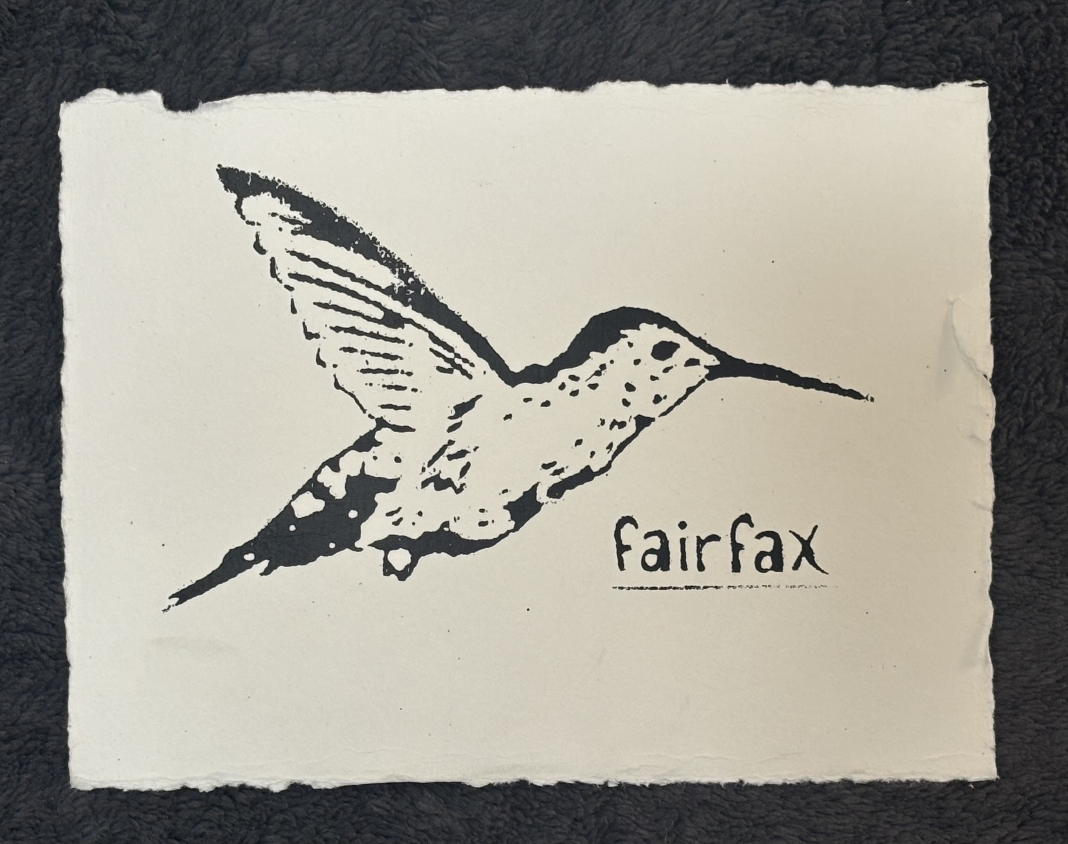 Fairfax Hummingbird — stencil